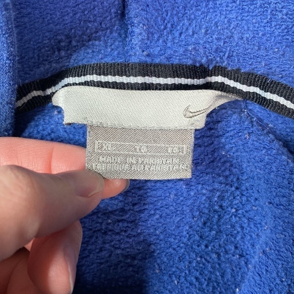 Vintage Nike There Is No Finish Line Blue Hooded Sweatshirt XL 90s - Picture 4 of 10